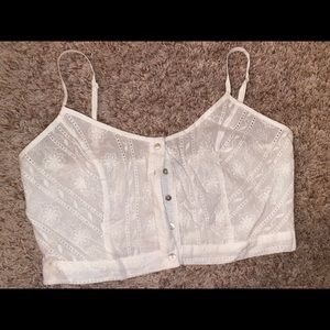 Floral lace tank top